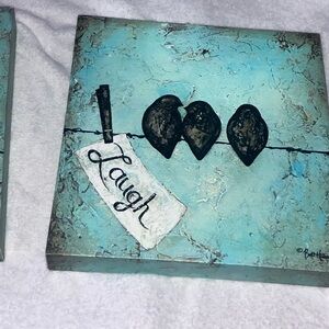 Blue and Black Bird Art Canvas